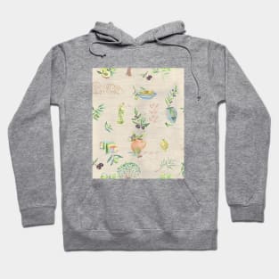 Provence style pattern about olive oil Hoodie